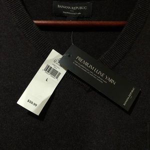 BNWT Banana Republic V-Neck Sweater Brown Large